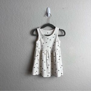 Finn + Emma Dress Bee Print White Yellow Baby Girls 9-12M Organic Cotton